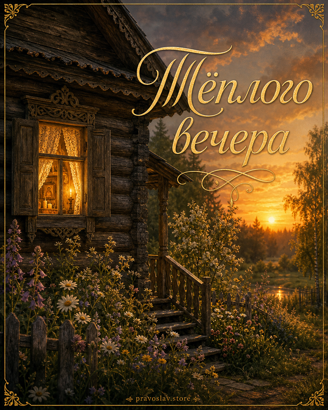 Открытка Тёплого вечера