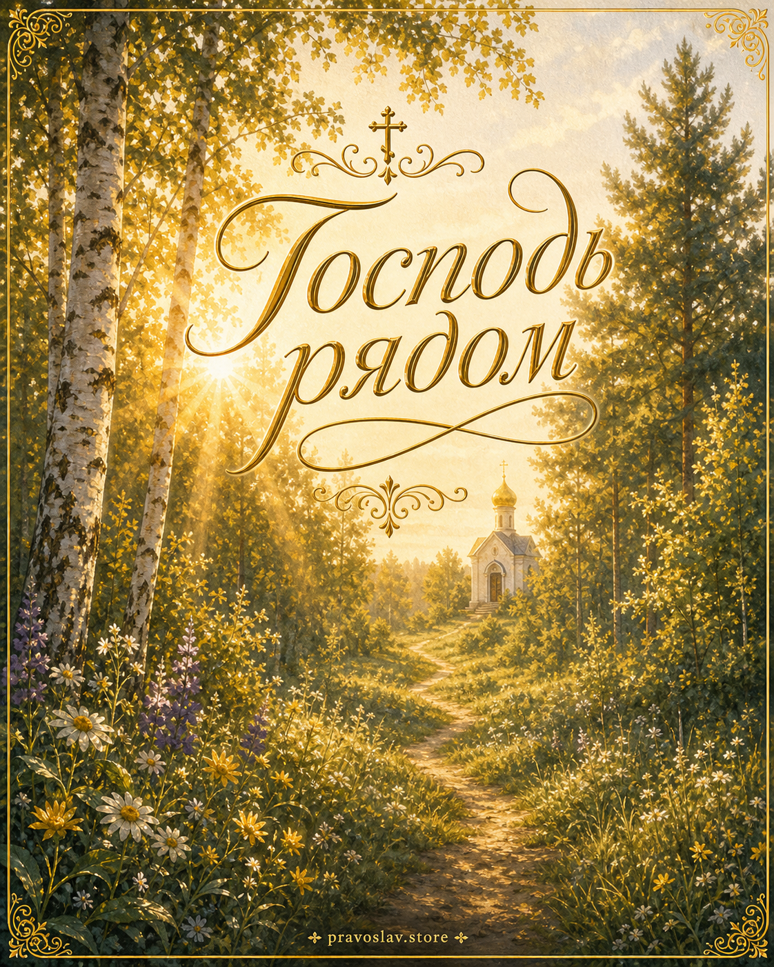Открытка Господь рядом